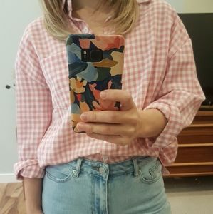 2/$25 Pink gingham shirts